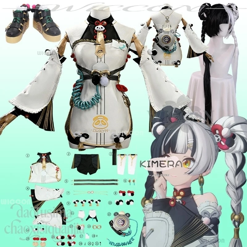 

Disfraz Dialyn Косплей Аниме Игра Zenless Zone Zero Костюмы Kawaii Panda Pattern Китайские аксессуары deguisement Adulte