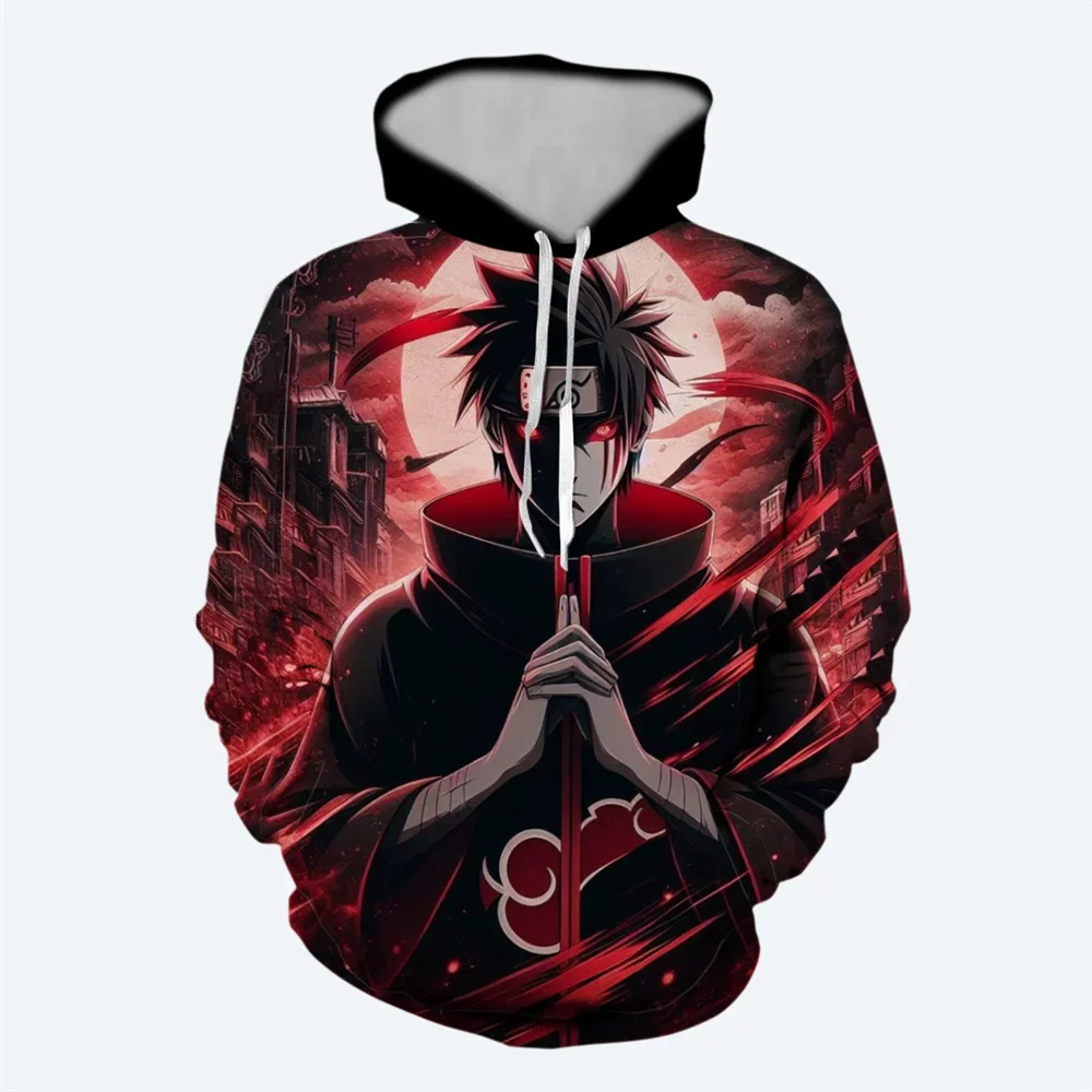 Shippuden Men's Hoodie Naruto Boys Girls Hoodie 3D Printed Akatsuki Pullover Sasuke Men's Hoodie Uchiha Itachi Men's Clothing