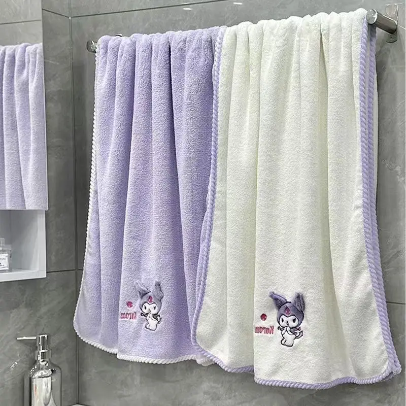かわいいサンリオ漫画クロミバスタオルタオルドライヘア帽子 3 点セット漫画吸水と脱毛かわいい速乾性