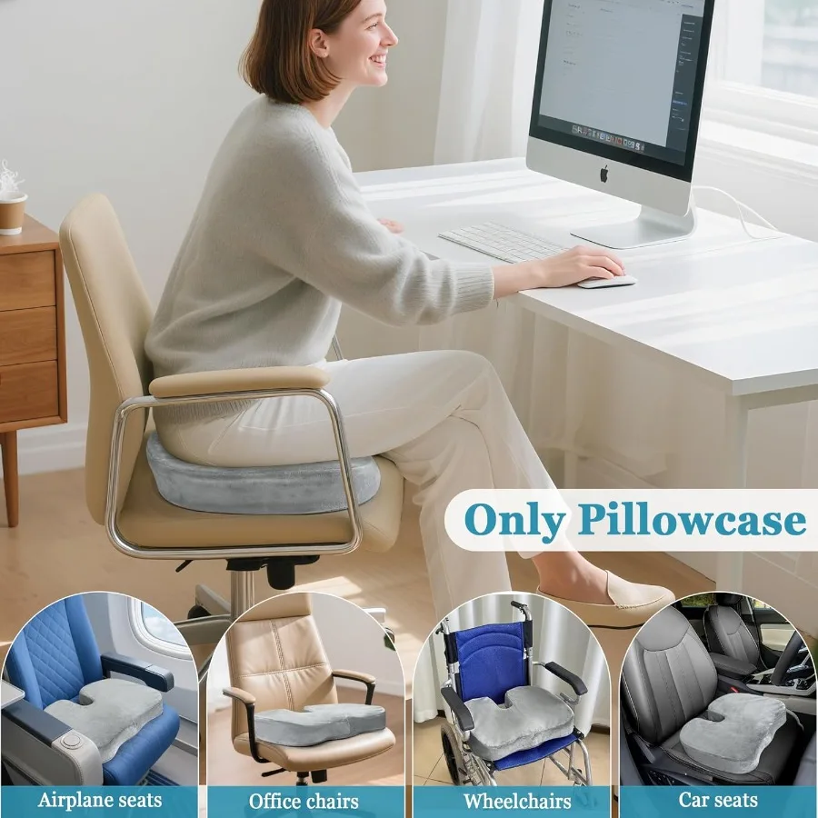 UShaped espuma ciática alívio da dor fronha para cadeira de escritório cadeira de mesa assento de carro capa de almofada de flanela à prova dwaterproof água com tailbon