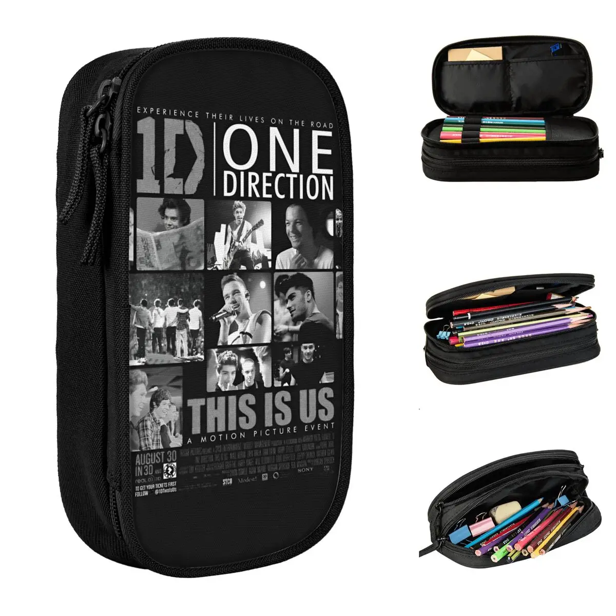 New Ones Music And Directions Pencil Cases Pencilcases Pen for Student Big Capacity Bags Students School Gifts Stationery