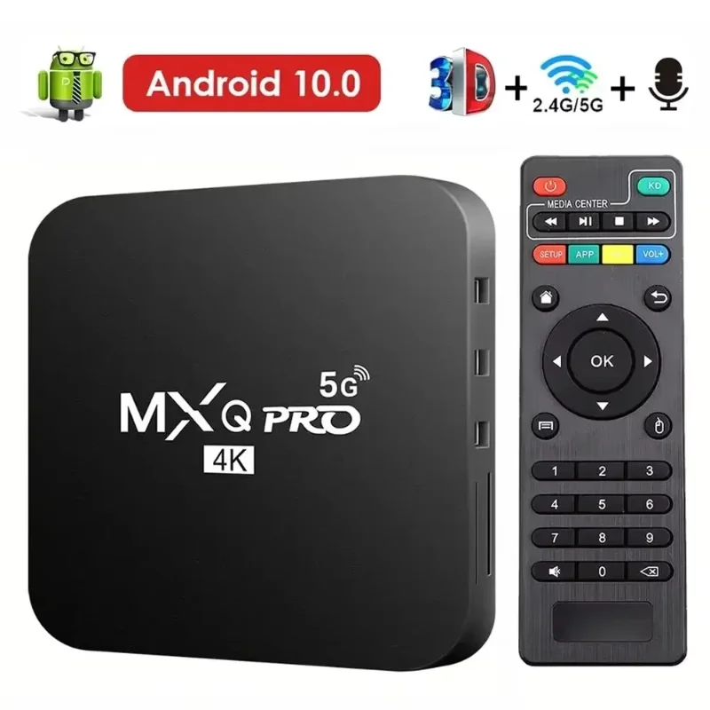 

Новый Умный ТВ-бокс MXQ-PRO 4K HD Android 10,0 Smart TV Box 2,4/5G touristes-WIFI 3D видео Media First Home TV Set-Top Box 2024