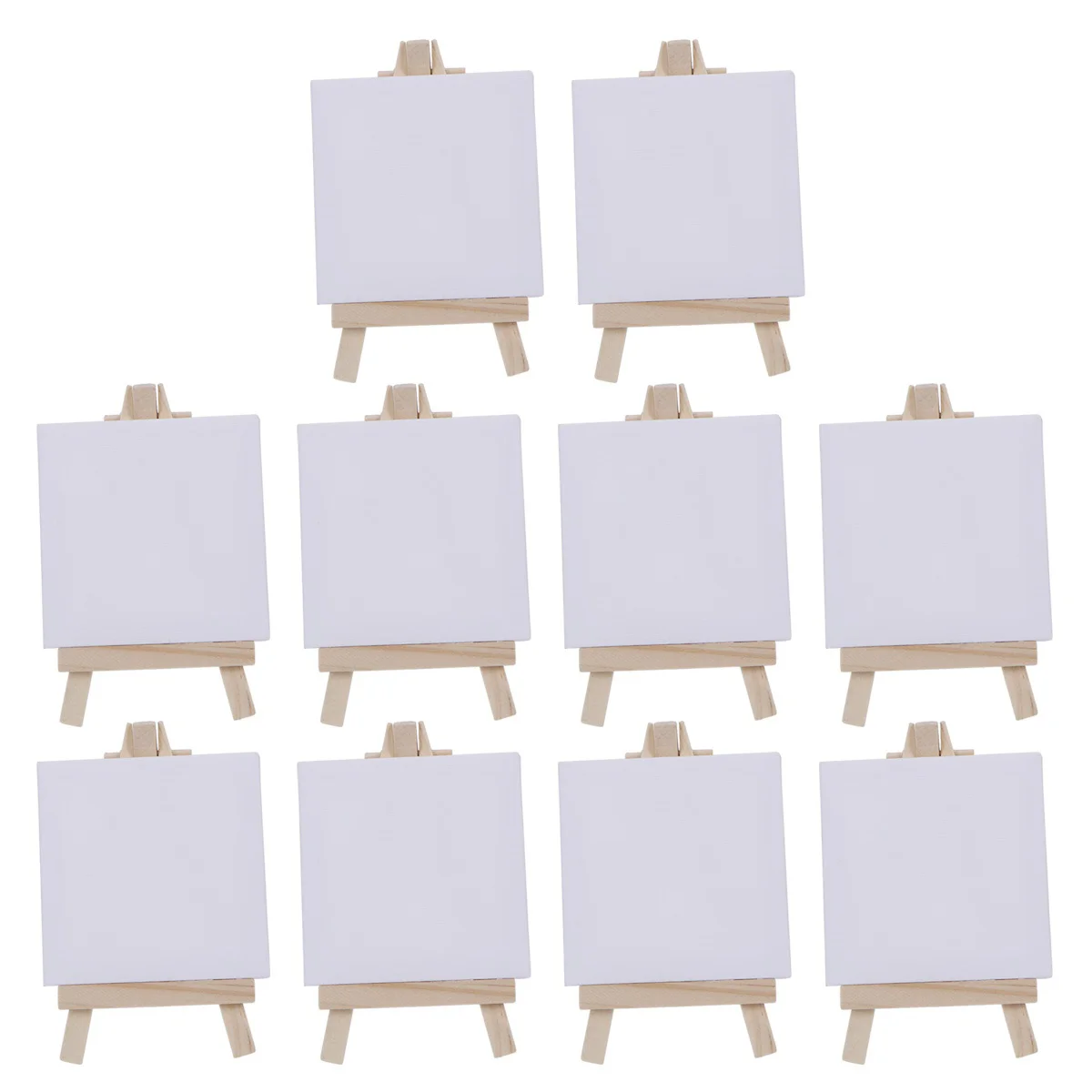 

Mini Canvas Panel Wooden Easel Sketchpad Settings For Painting Craft Drawing Decoration Gift And Kids' Learning Education