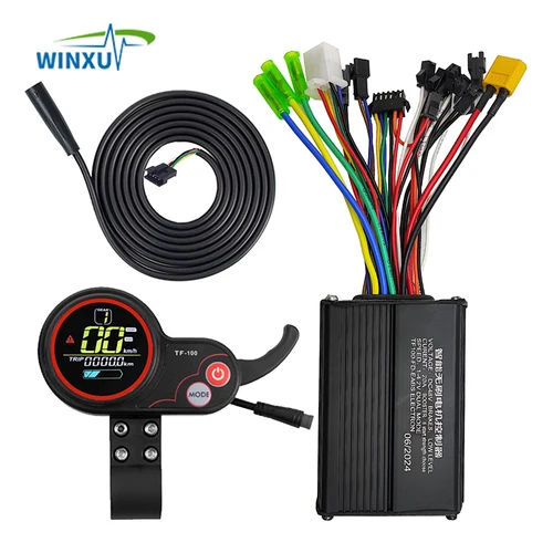 Controlador Universal de onda sinusoidal de Motor sin escobillas, 48V, 20A, 500W, TF-100, pantalla LCD TF100, Kit de acelerador para patinete eléctrico kugoo M4