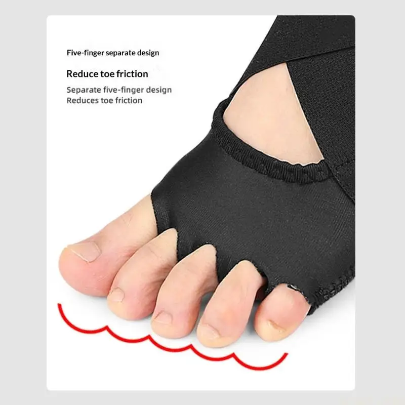 M5TC Toeless Grip Sock Nonslip Polyester Texture for Womens Ballet Barre Yogas