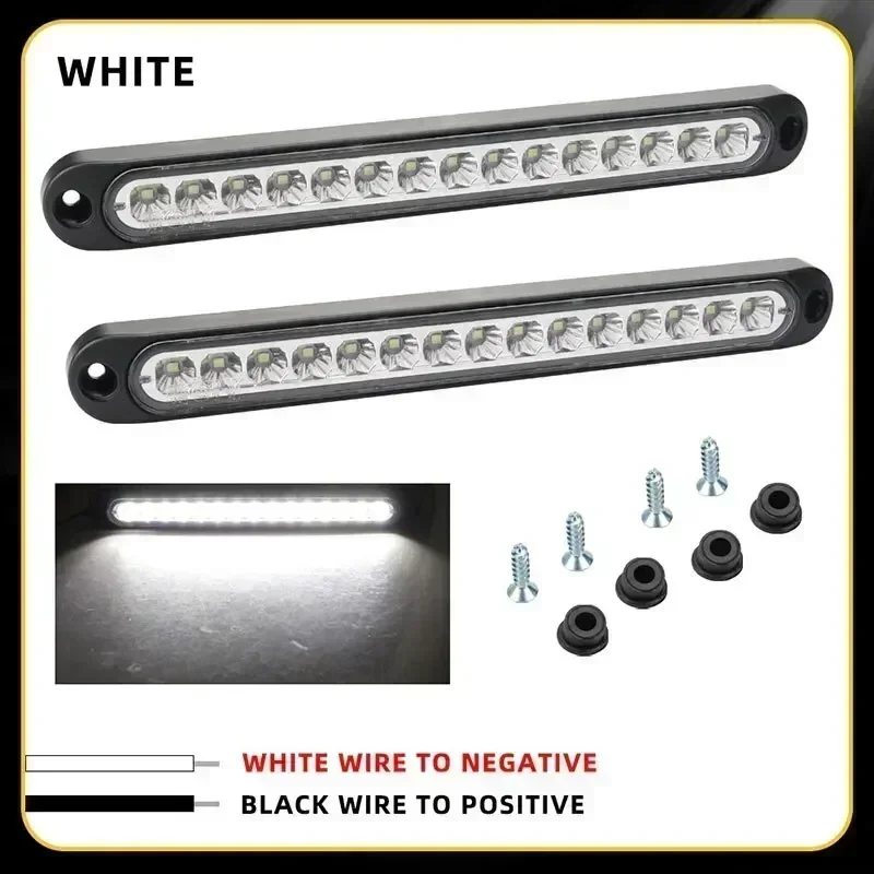 Truck Lights Indicator Light LED Light Strip Side Warning Lights Side Marking Signal Lights Grille Beacon Lamp