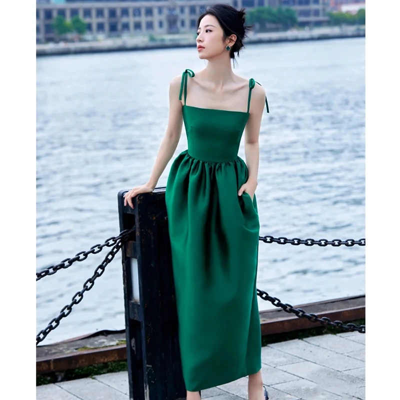 

een Satin Strapl Dr Elegance Evening Gown Par Birthday Celebration Travel Photoaphy Women's Dr Usual Wear