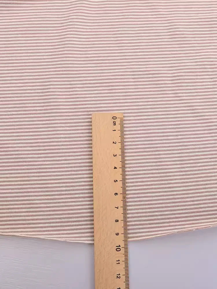 wide 1mm stripe 100% cotton knitting elastic fabric DIY sewing clothing cloth 165cm wide 100% tissu hometextile tela sewing