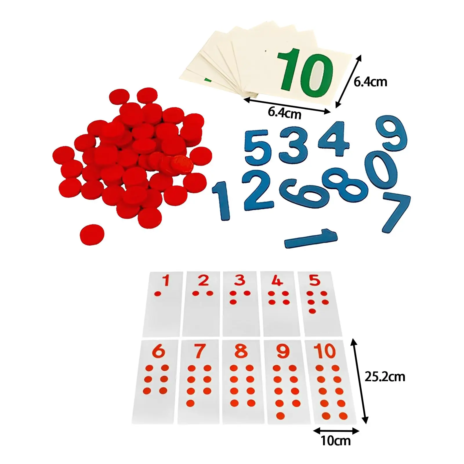 Karty i liczniki Montessori Zabawka edukacyjna Liczenie liczb Gra matematyczna dla dzieci Przedszkole Dzieci Wczesne dzieciństwo Szkoła domowa