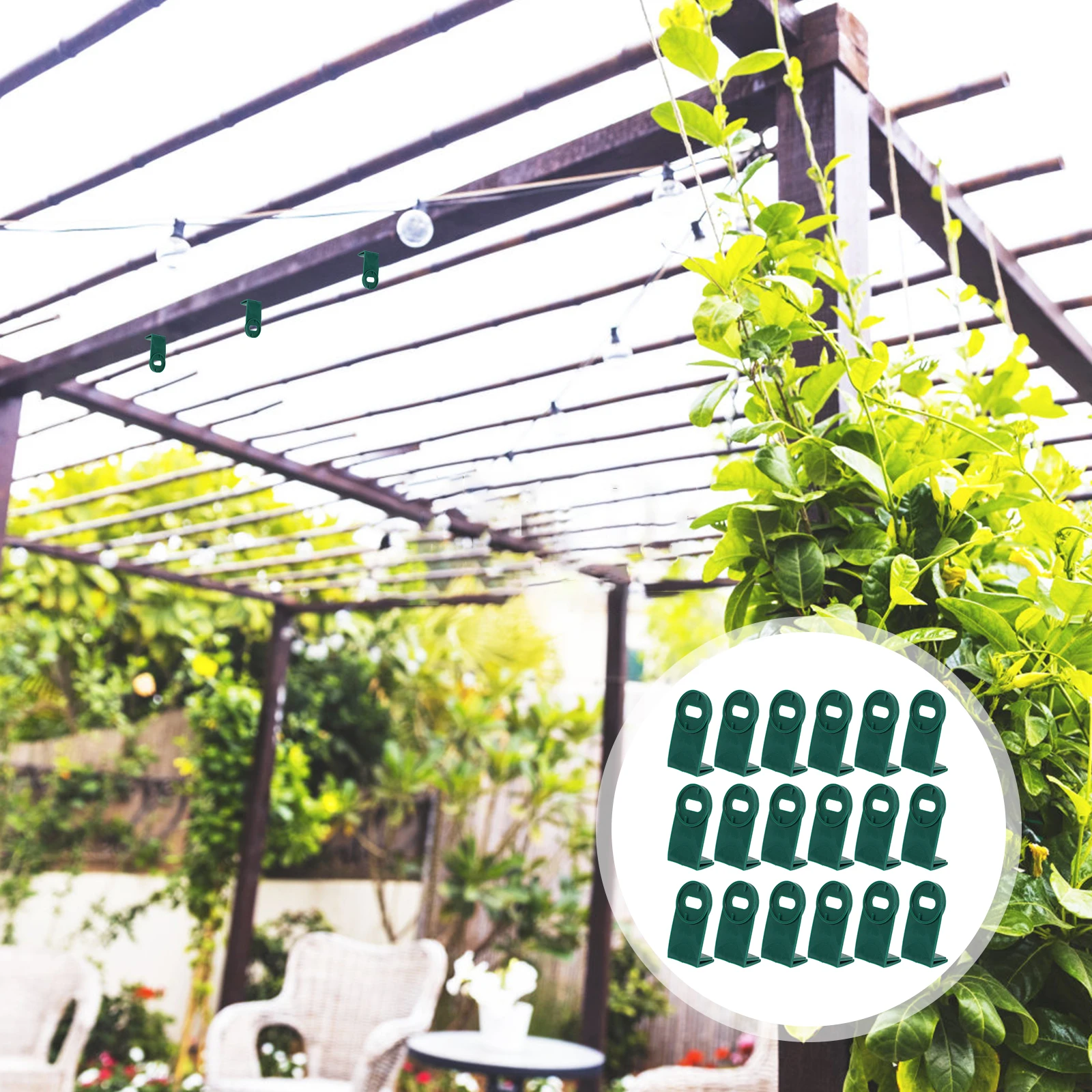 

50Pcs Greenhouse Fixing Clips Durable Aluminium Clips for Netting Hooks Hanging Plants Flower Pots Accessories
