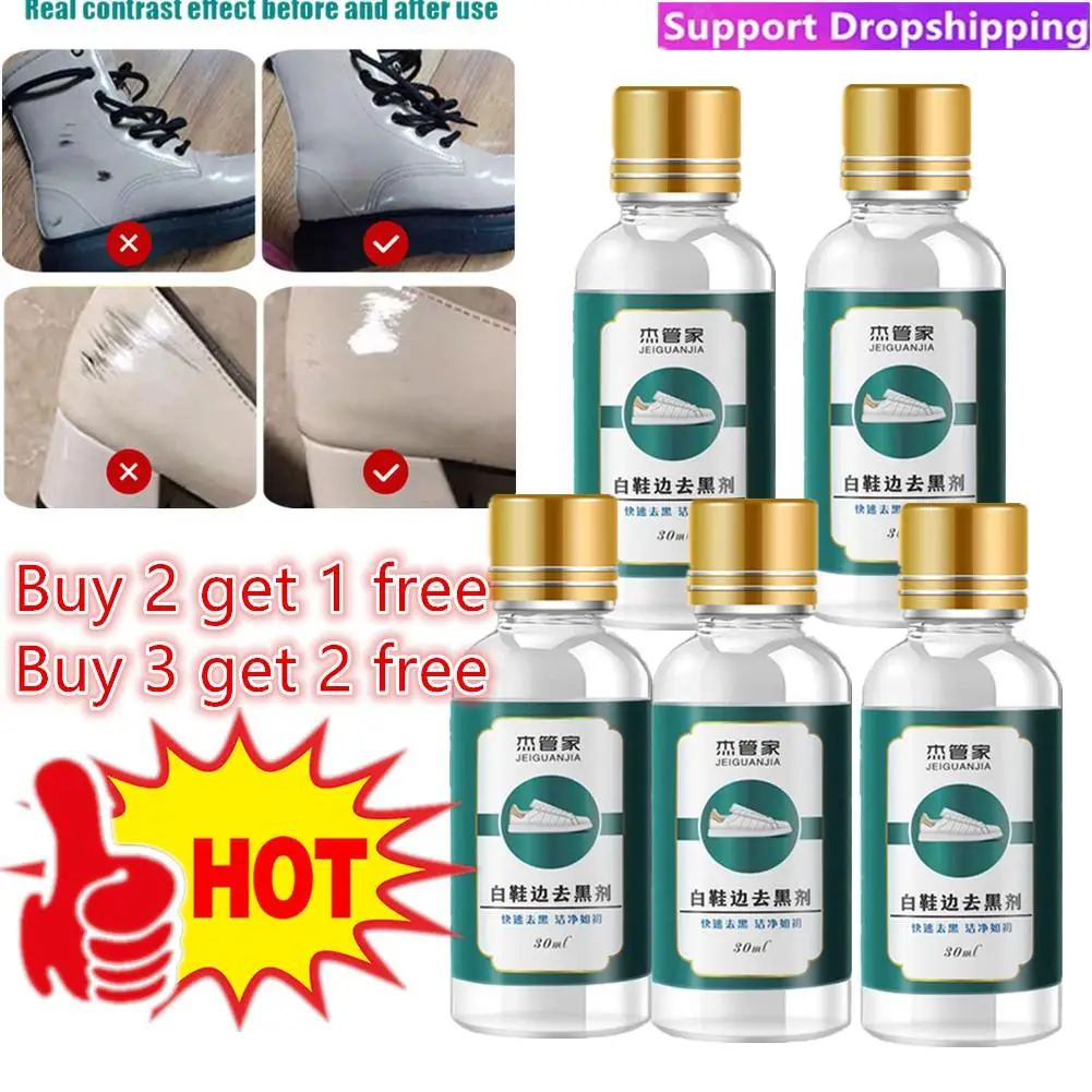 

1/3/5pc 30mlAll-purpose Shoes Cleaner Small White Shoe Cleaner, Shoe Edge Black Removal, Decontamination, Cleaning And Whitening