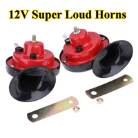 12V Super Loud Train Horns 300DB Waterproof Car Snail Electric Horn Universal Car Motorcycle Truck Boat Sound Signal Loudspeaker