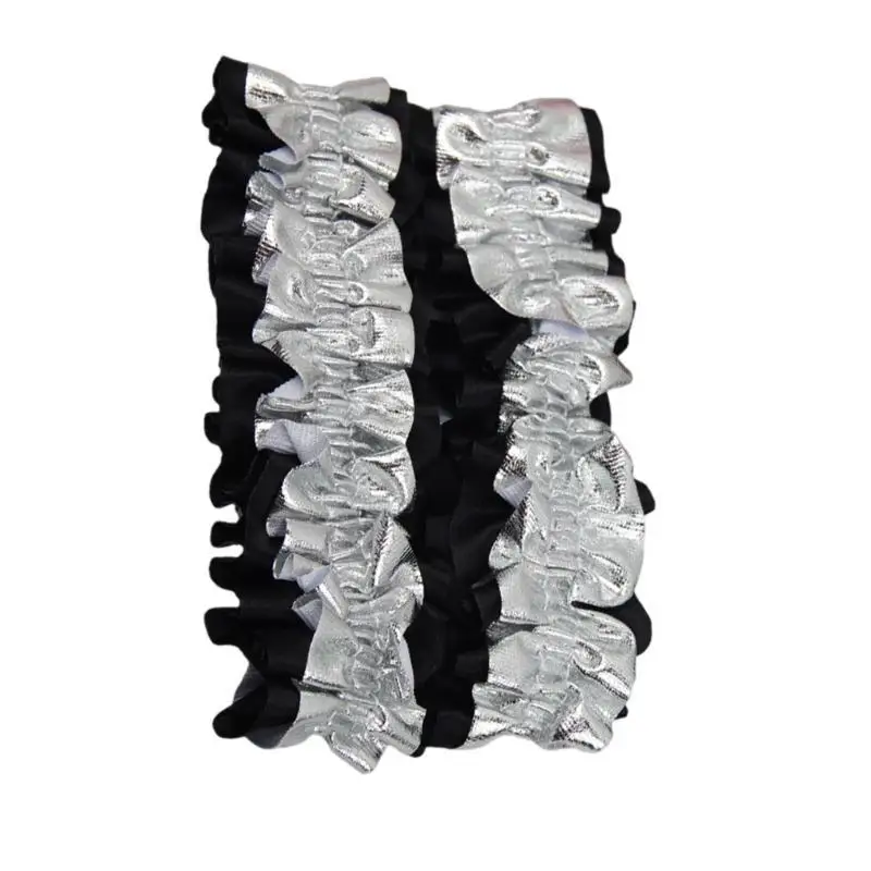 652F قميص مكشكش بأكمام ثابتة وحزام ذراع مطاطي لزي العشرينات #3