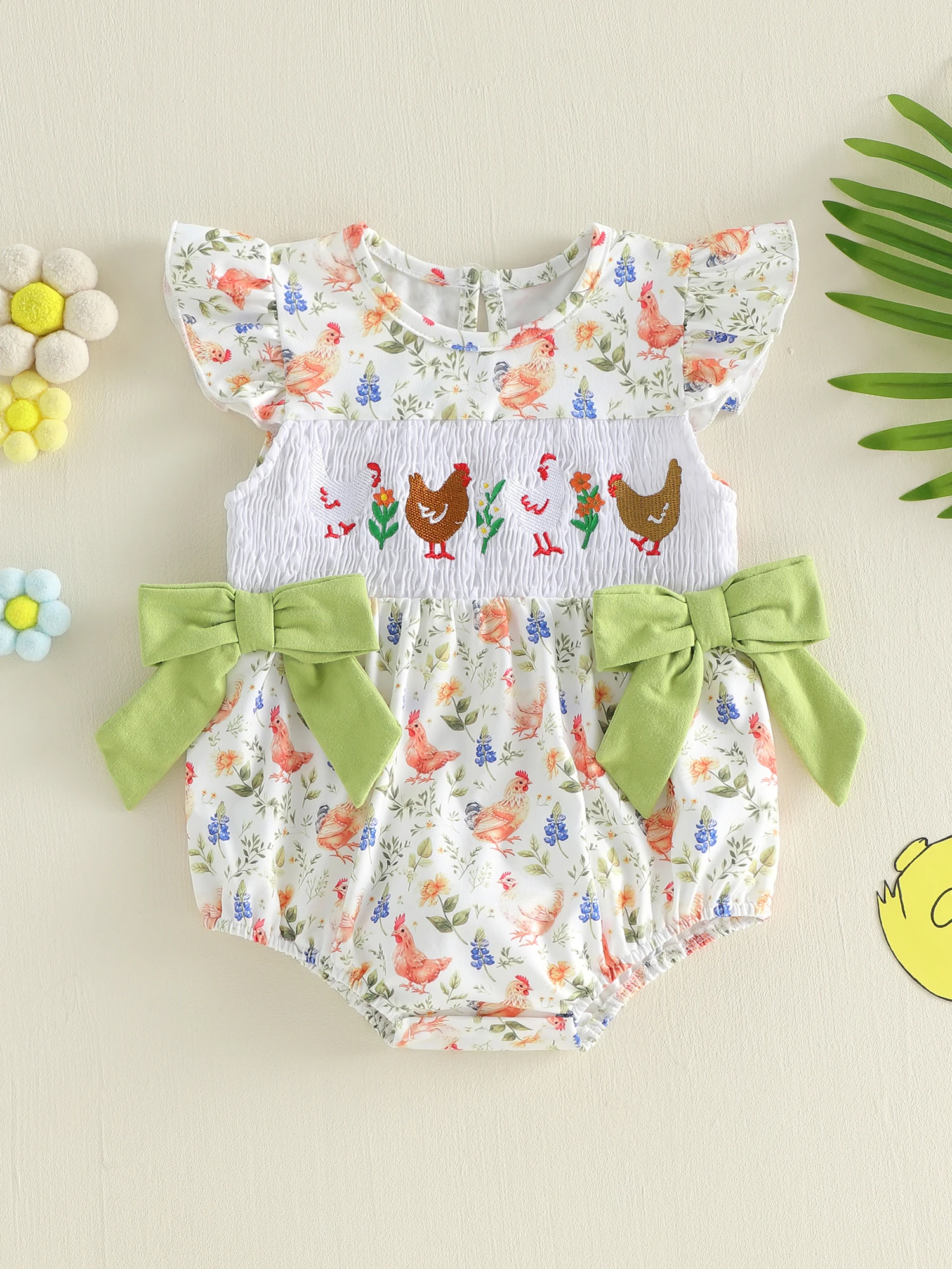 

Adorable Toddler Girls Dress Stylish Floral Print Sleeveless Ruffle Hem Princess Party Dress with Bow Detail