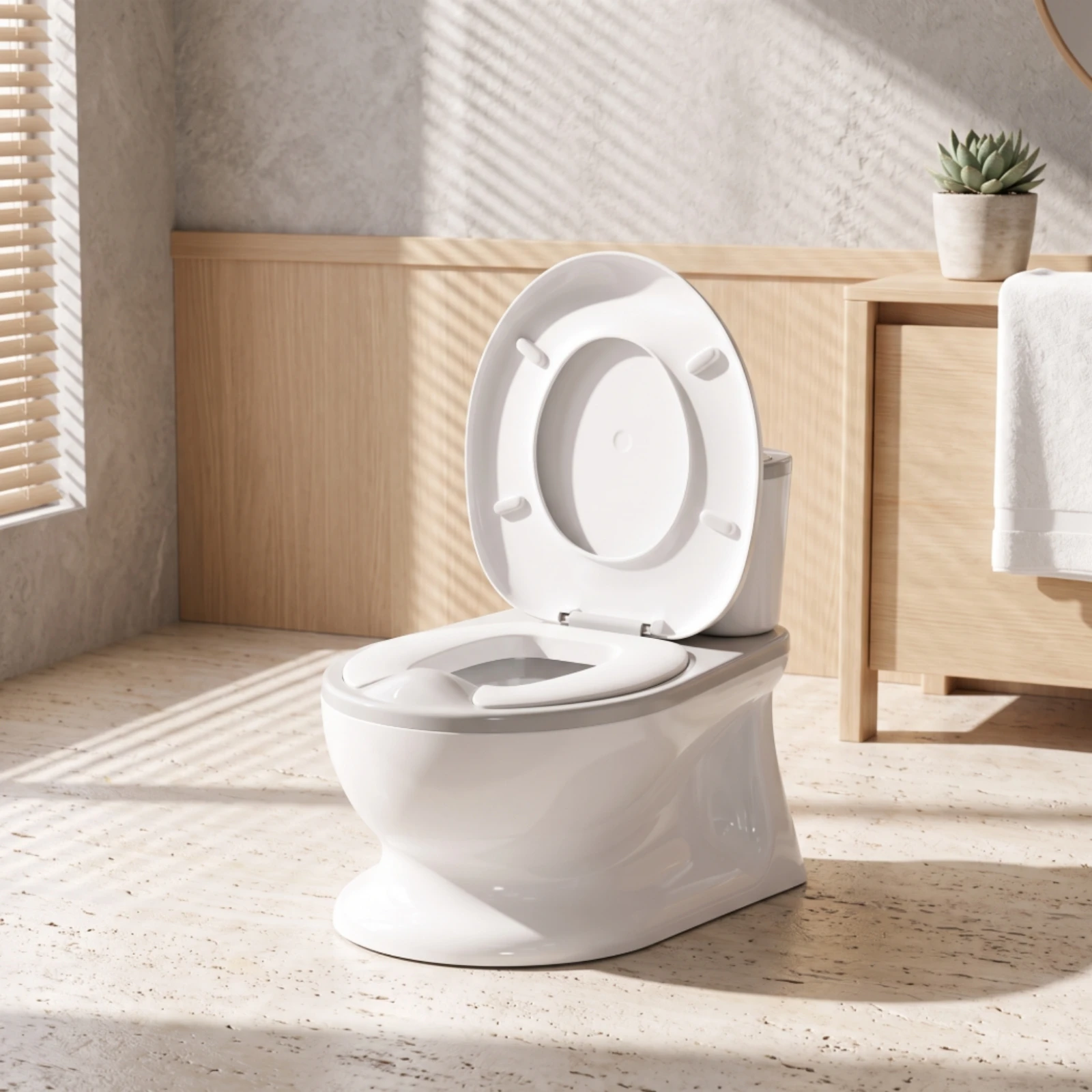 Potty Chair with Removable Bowl Stable Potty Chair with Splash Guard Baby Toilet Training Aid Sturdy Compact for Toddlers