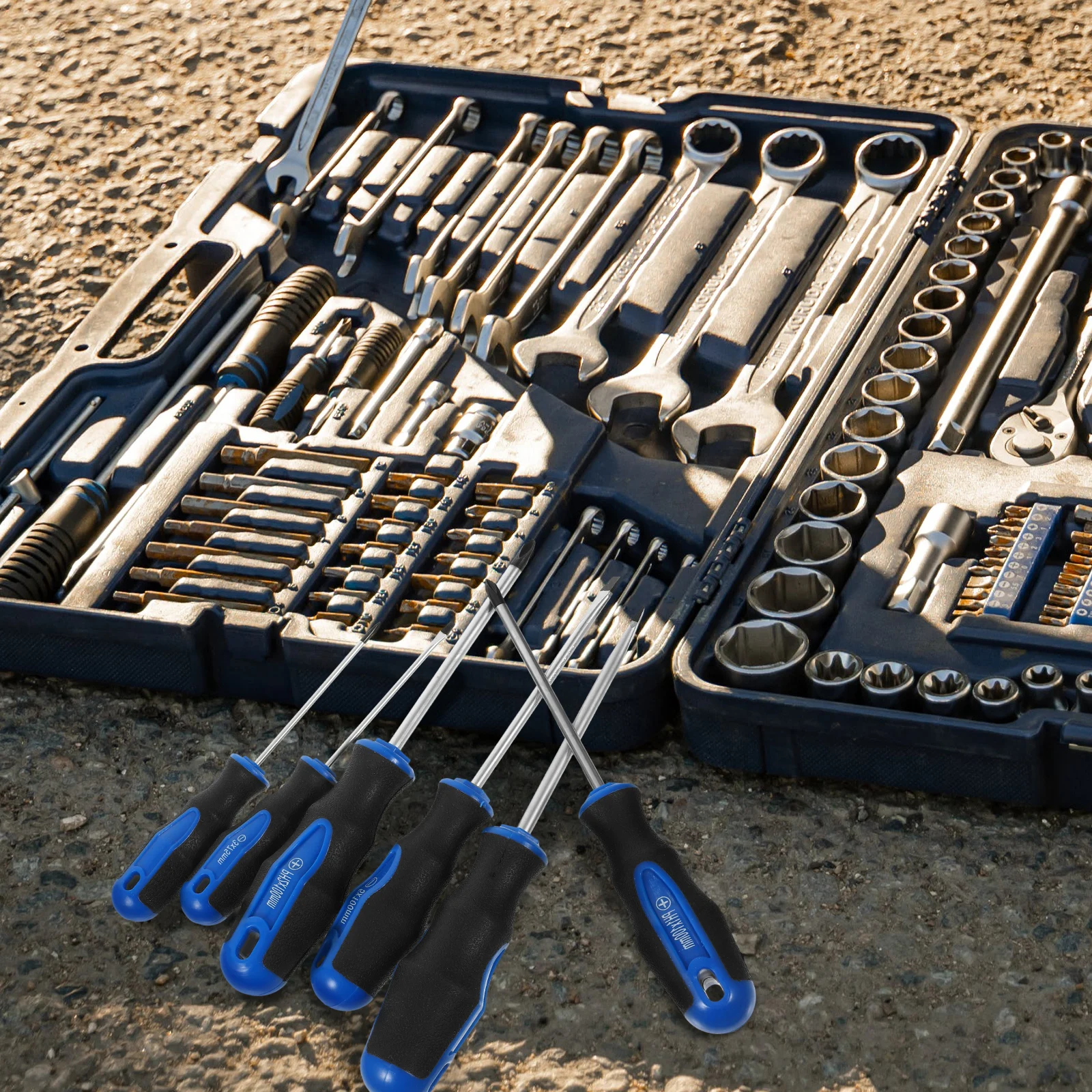 

6 Pcs Magnetic Tip Screwdriver Tool Set Plastic Iron Material Home Office Repair Lightweight Portable Sturdy Hand Cross Flat