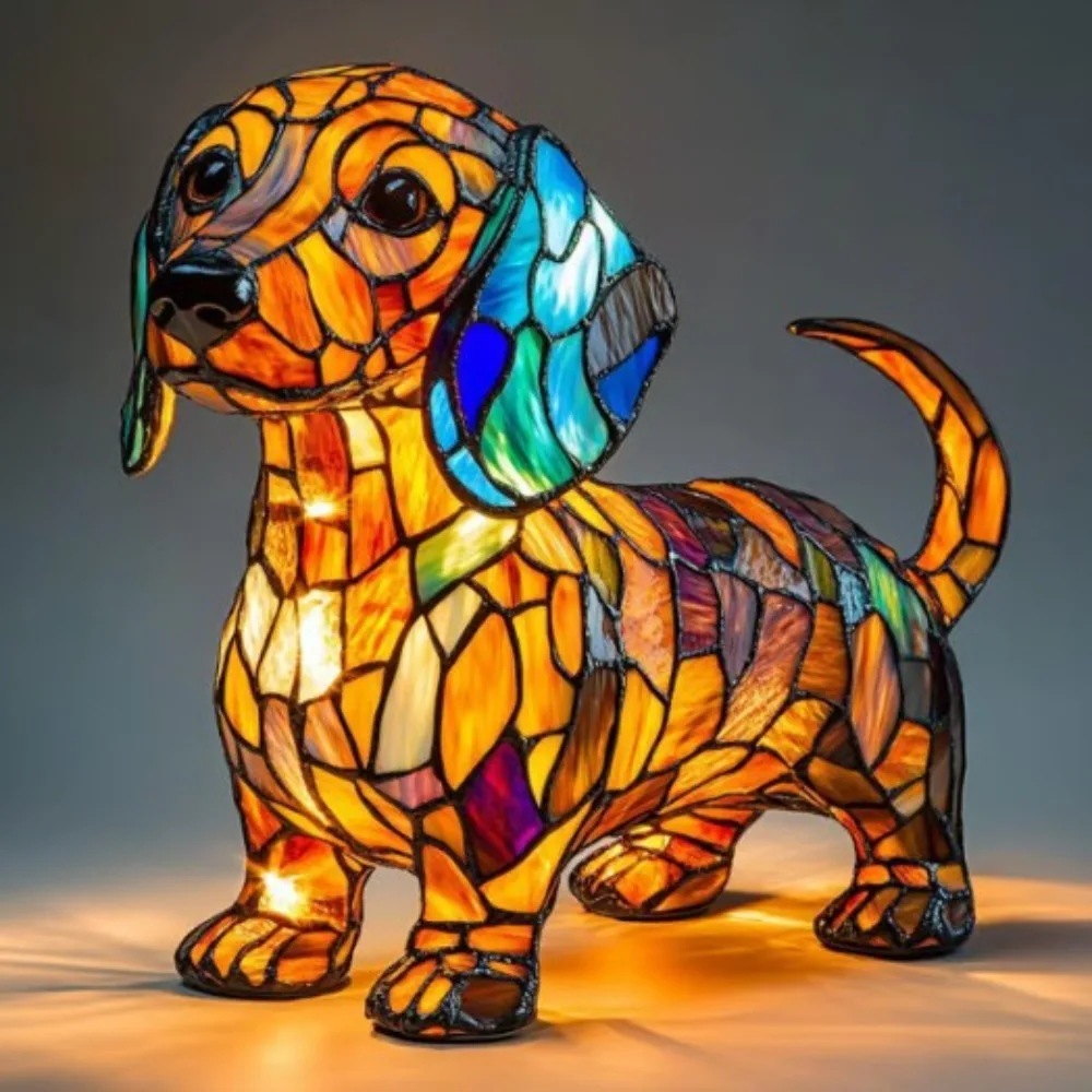 新しい犬シリーズ樹脂製フィギュアLEDナイトライト芸術的な動 - Resin Artist のレビューと価格