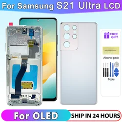 AMOLED S21 Ultra Screen with Frame for Samsung Galaxy S21 Ultra 5G G998B G998B/DS Lcd Display Touch Screen Digitizer Assembly