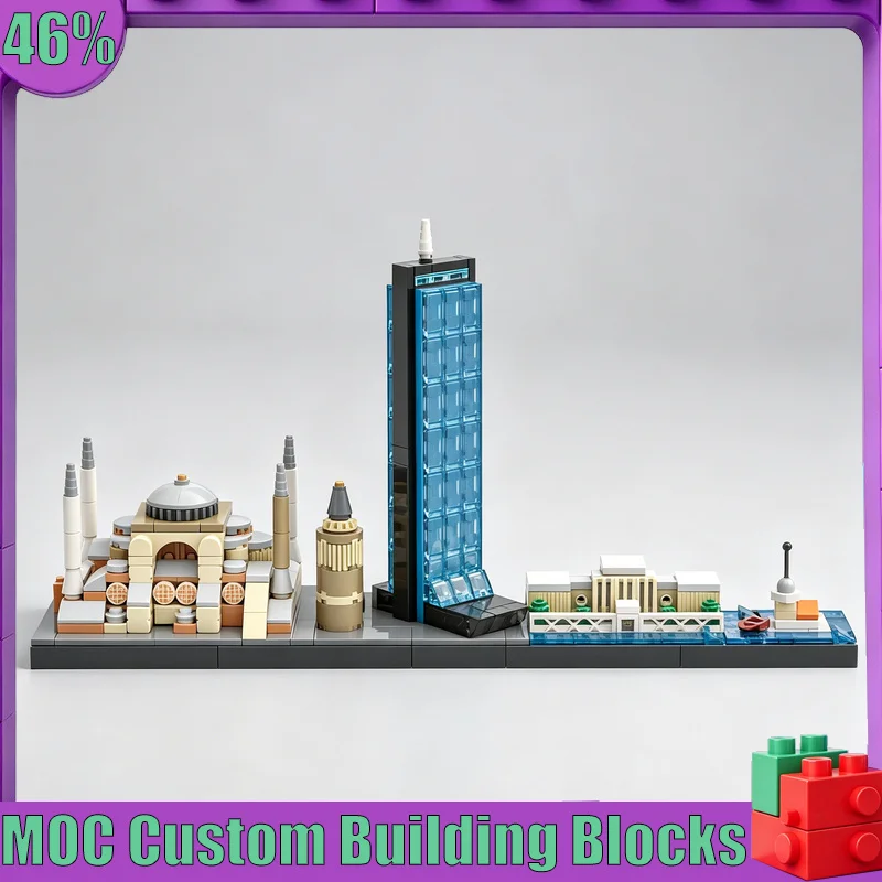 

439PCS MOC Istanbul Skyline Architecture Model Custom Puzzle DIY Creative Assembly Educational Toy Collection Display Xmas Gift