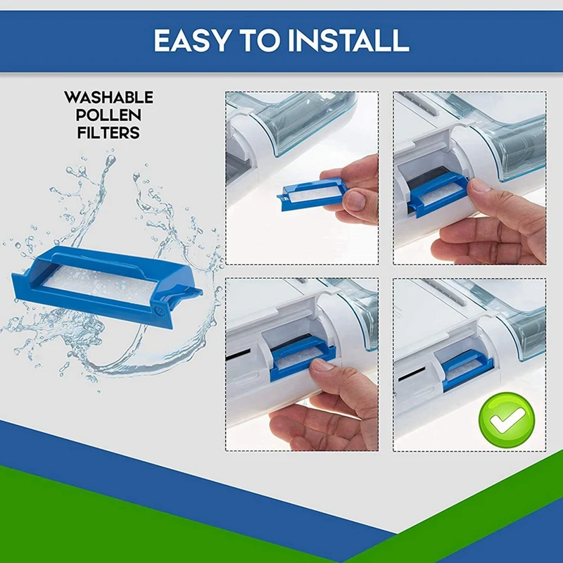 تتضمن مجموعات مرشح 2X لـ Respironics لـ Dreamstation 2 مرشحات قابلة لإعادة الاستخدام و6 مرشحات فائقة الدقة يمكن التخلص منها