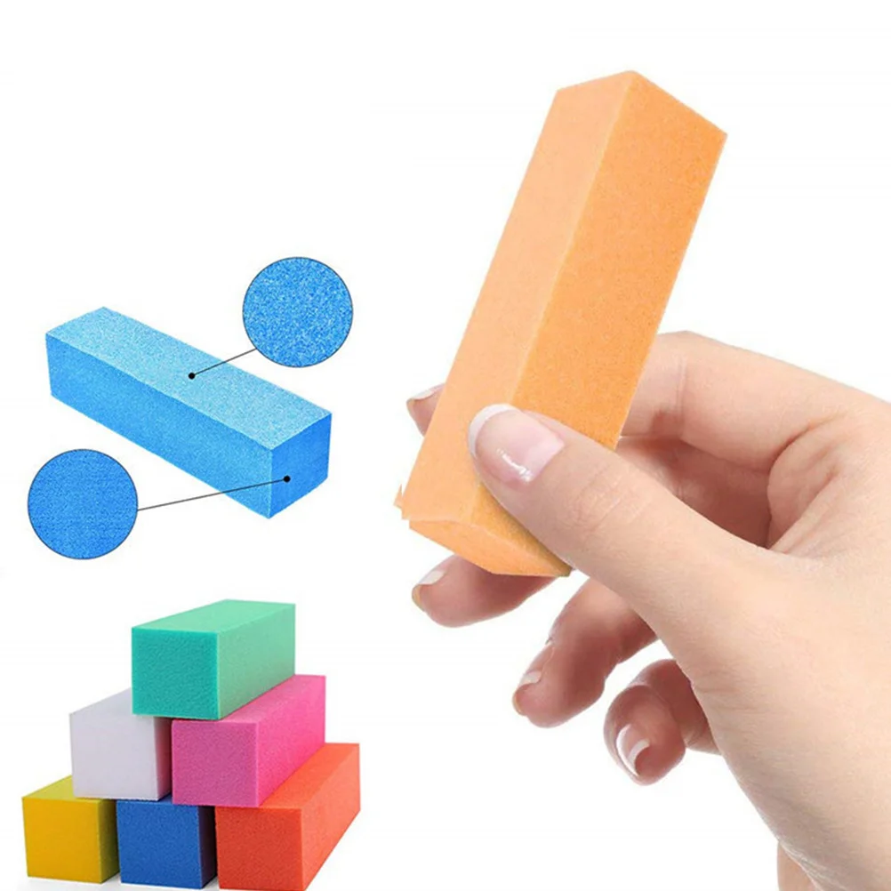 

20 шт., набор шлифовальных полосок квадратной формы, пилочка для ногтей с высоким отскоком, наждачная доска, шлифовальный блок, буферы для натуральных акриловых накладных ногтей