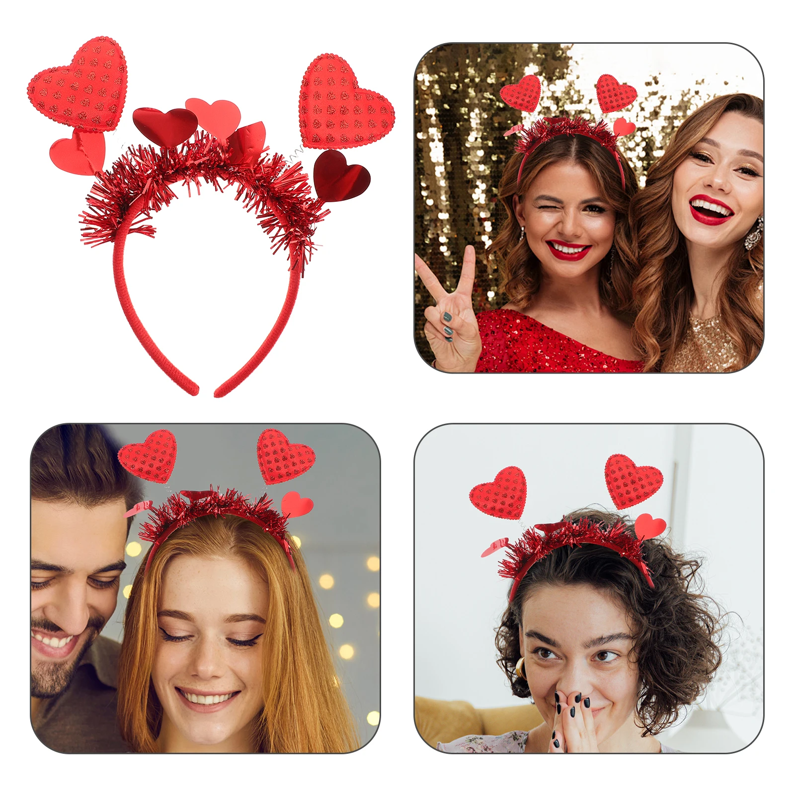 

Повязка на голову Love, праздничные повязки для волос для девочек, головной убор для косплея, фланелевый головной убор в форме сердца