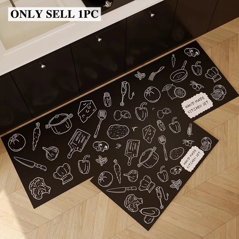 

Kitchen Carpet Super Absorbent Non-slip Floor Mat Modern Style Vegetable Pattern Carpets Home Decoration Rug Alfombras De Cocina