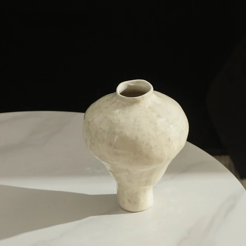 Handmade  Ceramic Vase, Retro Dadan Ceramic Flower Vase, Artistic Home Decor Vase