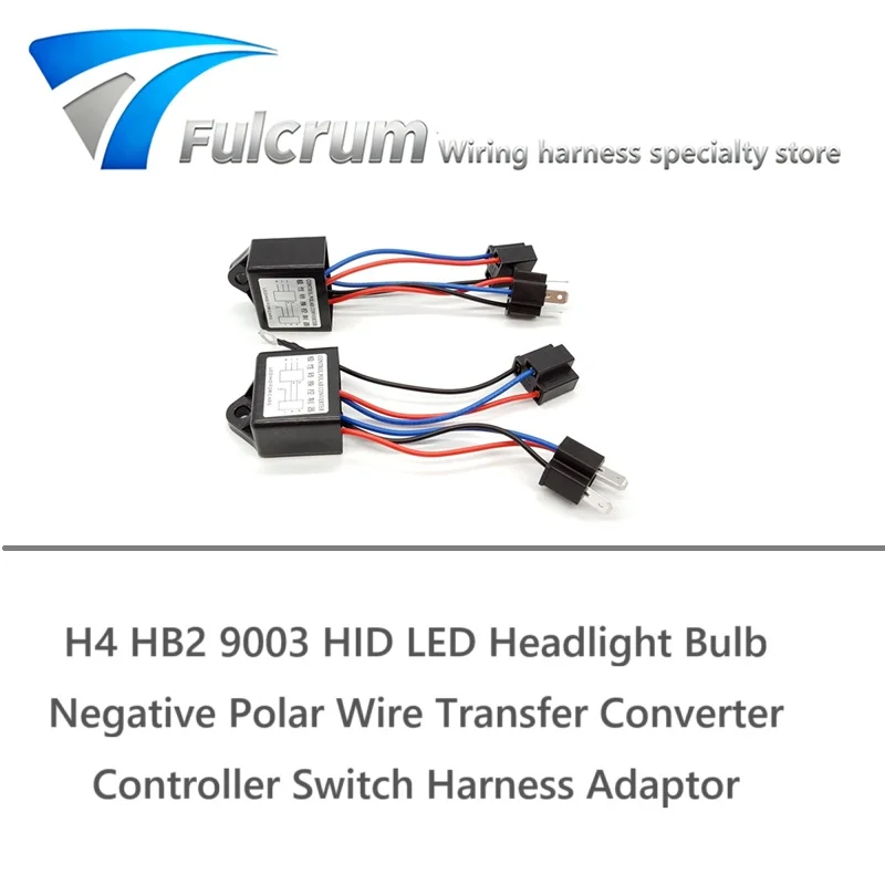 

HID H4 HB2 9003 Headlight Bulb Negative Polar Wire Transfer Converter Controller Switch Harness Adaptor