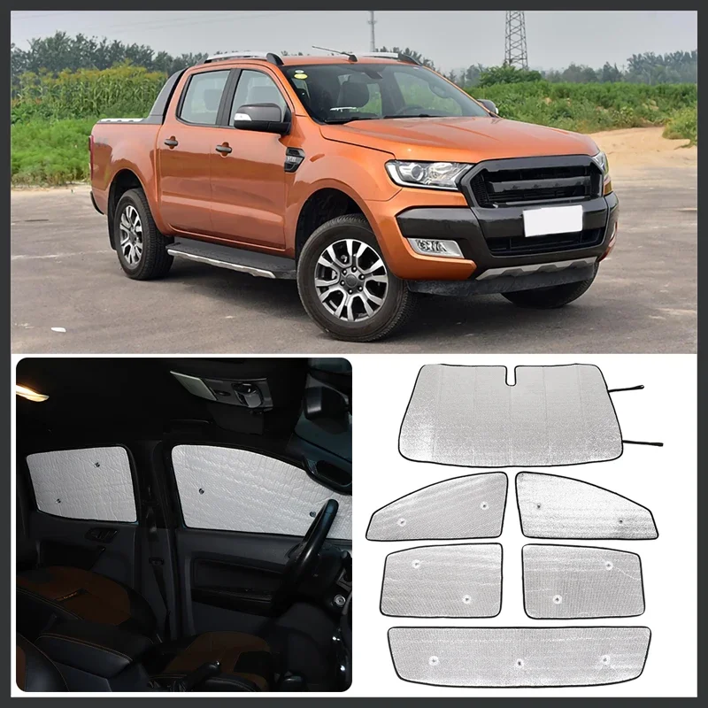 

Солнцезащитный козырек для лобового стекла автомобиля Ford Ranger 2015-2024, полный комплект аксессуаров для салона автомобиля