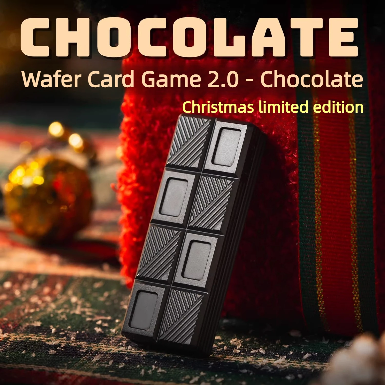 

01EDC Food-themed Toy Series Wafer Push Card 2.0 Chocolate Ejection Tuning Fork Mechanical Fingertip Push Card Stress Relief Toy
