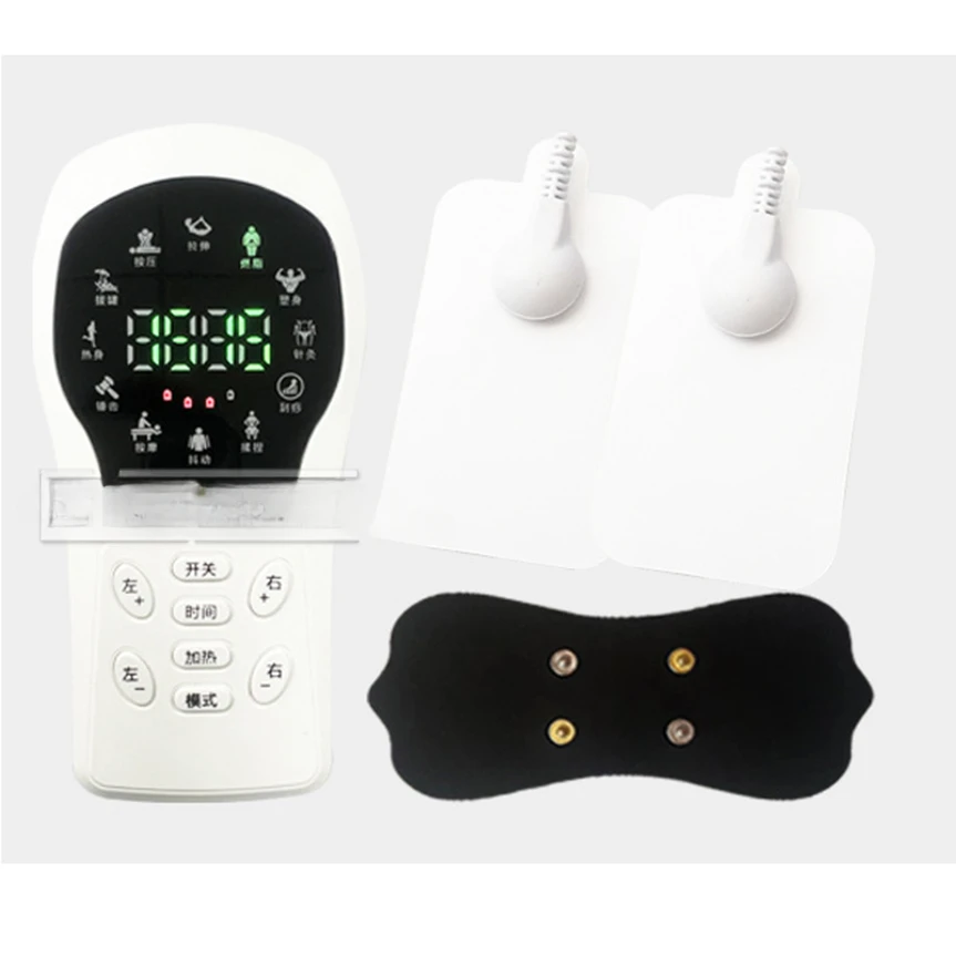 Electric Tens Machine Digital Therapy Body Pain Relief Acupuncture Massage Stimulator Electrode Pads Massager Health