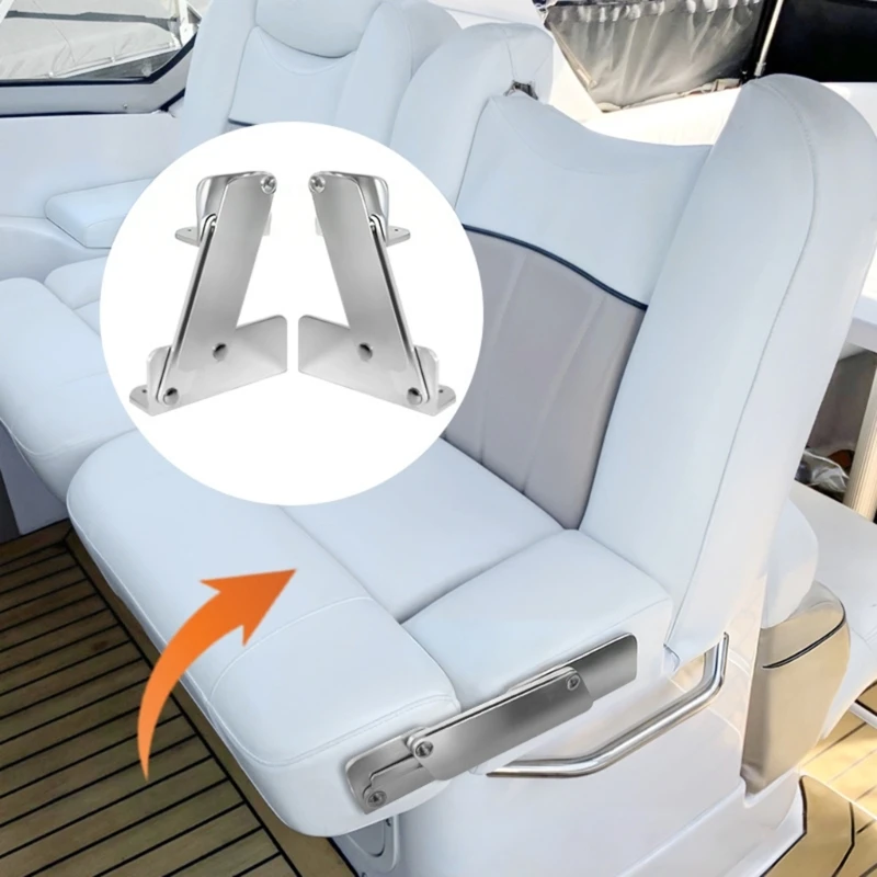 Universal Foldable Marine Hinge Aluminum Corrosion Resistant Fits 5 15cm Seats with Safety Feature