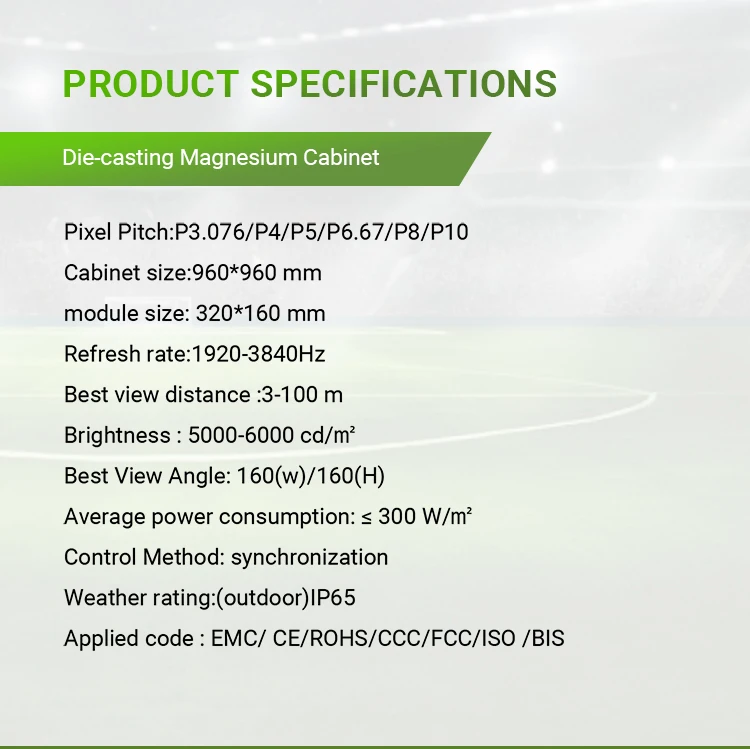 تصميم جديد بالجملة HD P6.67 LED لوحة الحائط الفيديو كامل اللون ملعب محيط LED عرض مجلس ملعب ساعة شاشة LED #5