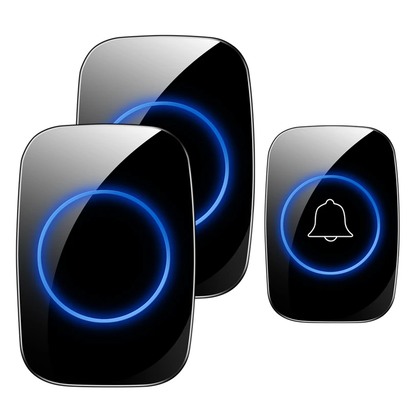 Home Welcome Doorbell Intelligente kabellose Türklingel, wasserdicht, 150 m Fernbedienung, EU AU UK US-Stecker, intelligente Türklingel ohne Batterie