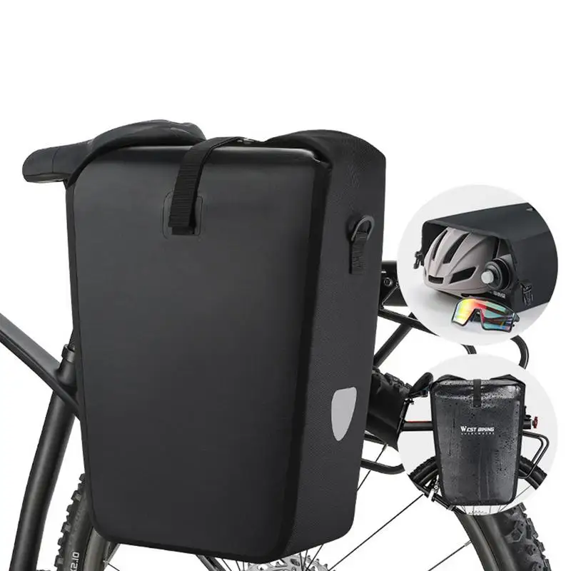 25L Bicycle Panniers Bike Rear Rack Bag Mountain Bike Quick Release Buckle Pannier Waterproof Bike Double Side Storage Bag