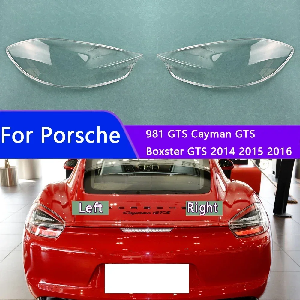Pour Porsche 981 GTS Cayman GTS Boxster GTS 2014 ~ 2016 coque de feu arrière masque Transparent couvercle de feu arrière lentille plexiglas remplacer