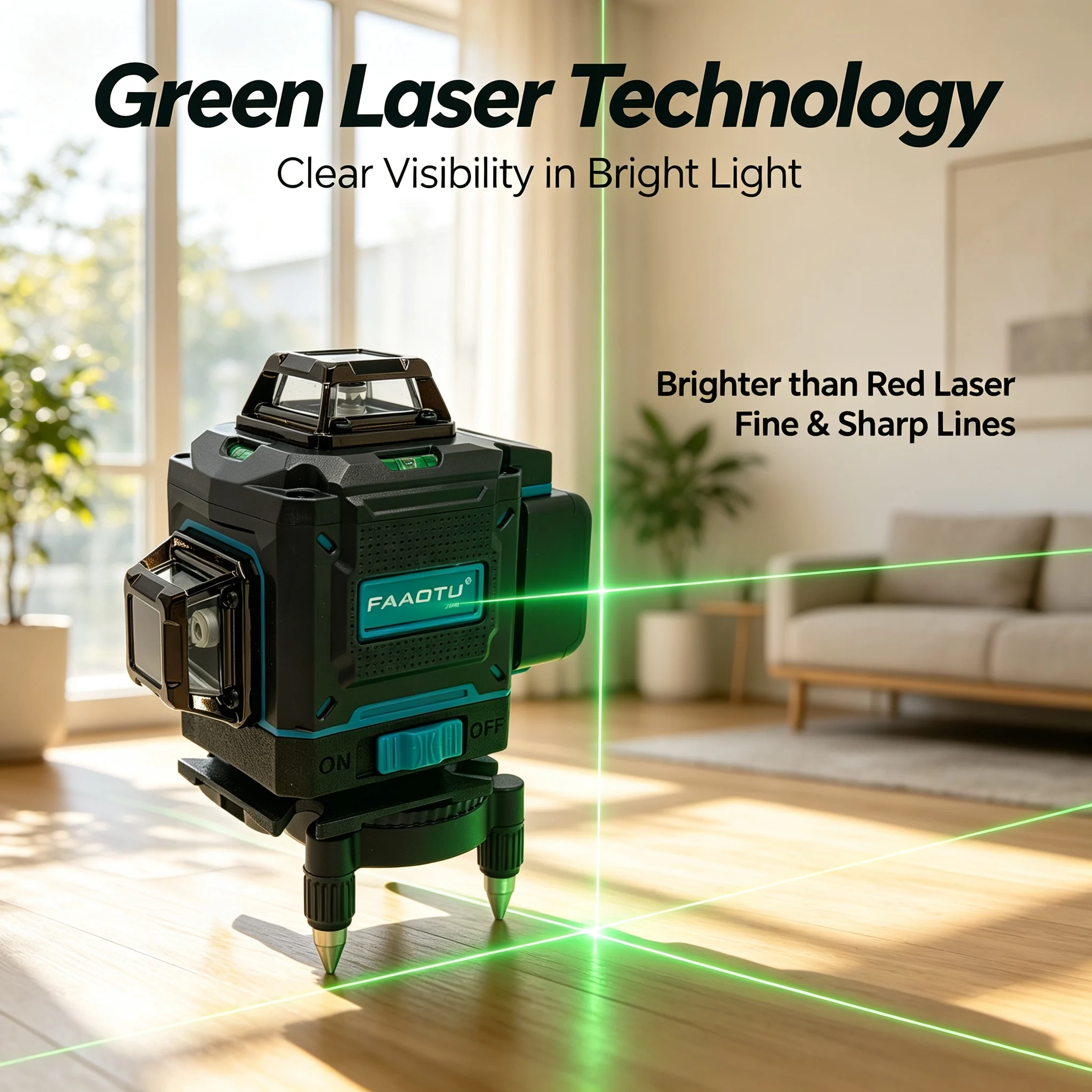 FAAOTU 12 Lines Laser Level Same Appearance & Function as MT Self‑leveling Cross Line Laser Measuring Tool