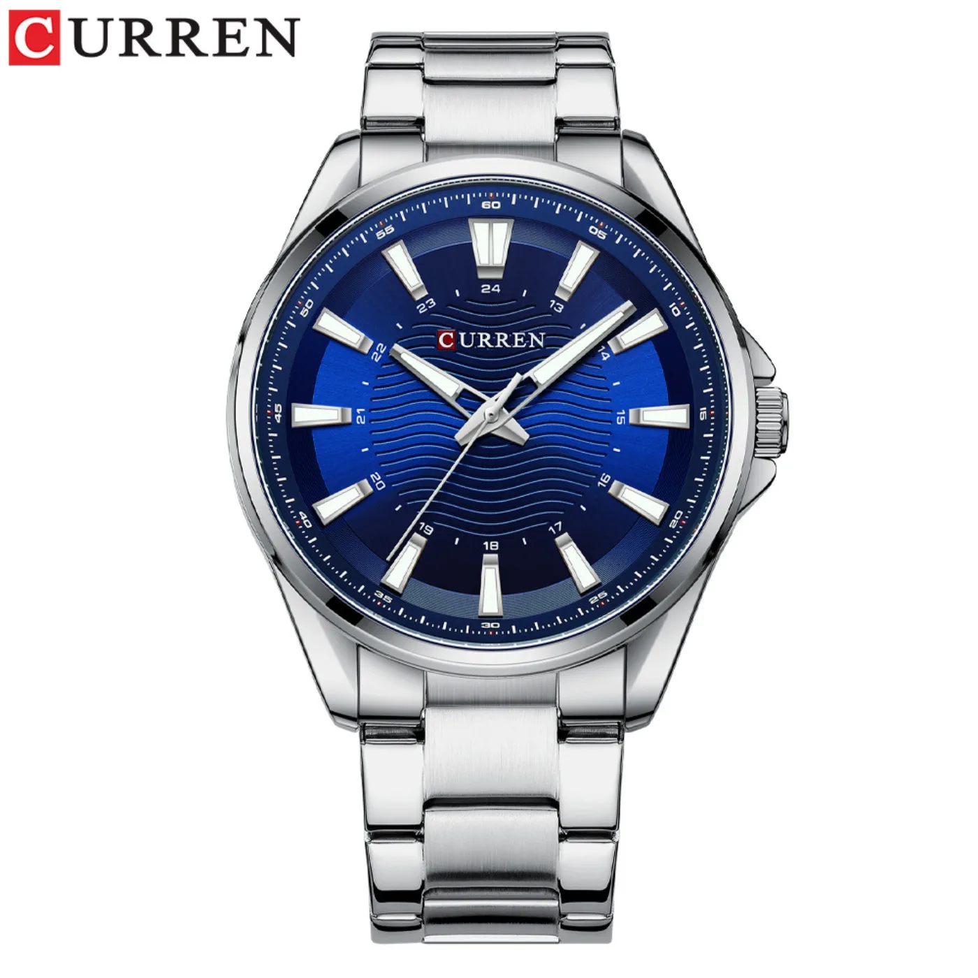 CURREN Classic Simple Stainless Steel Quartz Wristwatches Fashion Brand Men's Watches with Luminous Hands Gifts view 5