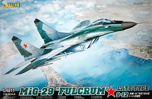 

Great Wall hobby plastic assembled aircraft model kit L4811 MiG-29 Fulcrum C Fighter Late Type 1/48