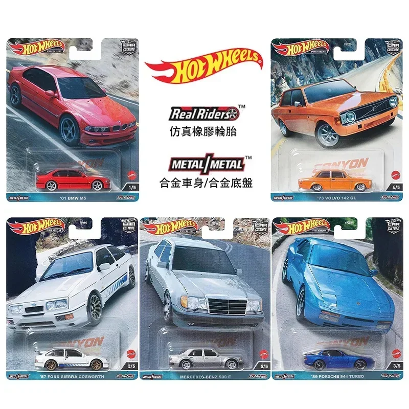 Original Hot Wheels Premium Car Culture  Canyon Warriors Coche 1/64 Boys Toys Children Diecast BMW M5 Ford Sierra Cosworth Gift