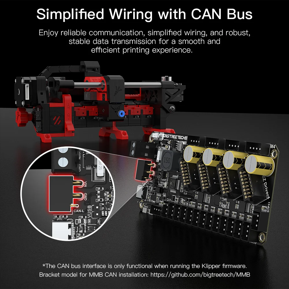 BIGTREETECH ERCF плата управления MMB CAN V1.0, удержанный кролик, кормушка для моркови, CAN-шина, открытый источник для Klipper Voron, запчасти для