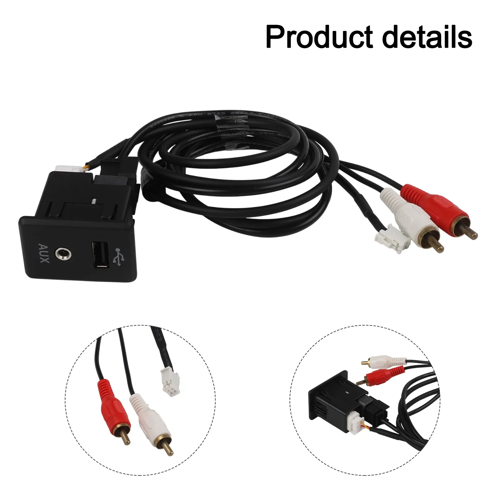 Car Audio System Car Audio Socket Audio Interface Car Aux Audio Interface Practical Installation Wear-resistant Design