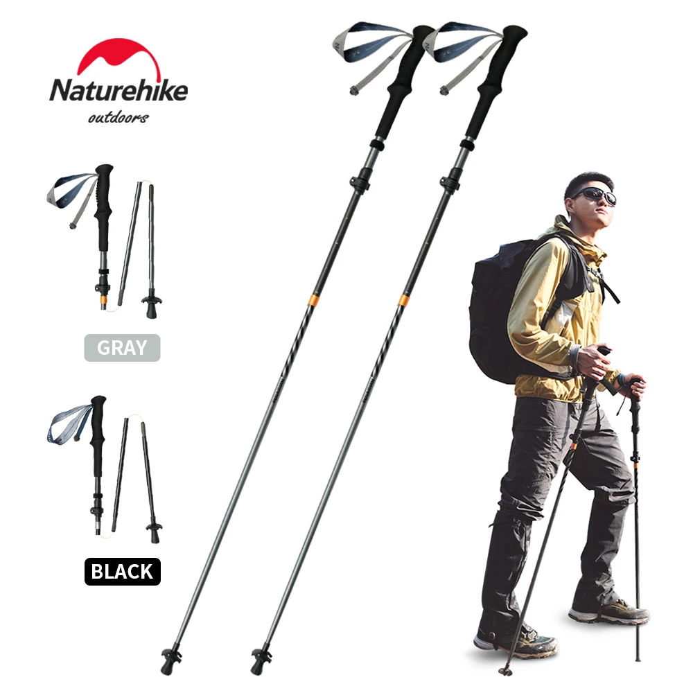 

Naturehike Outdoor Trekking Poles Portable Climbing Mountaineering Walking Stick Folding Telescopic Hiking Pole Telescopic Baton