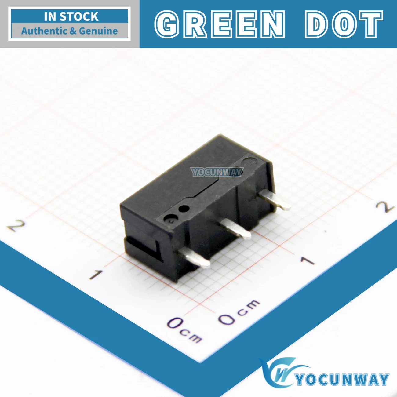 5Pcs Kailh Micro Switch 60 million Lifespan Click Gaming Mouse Button Repair Wholesale 3Pin Green Dot