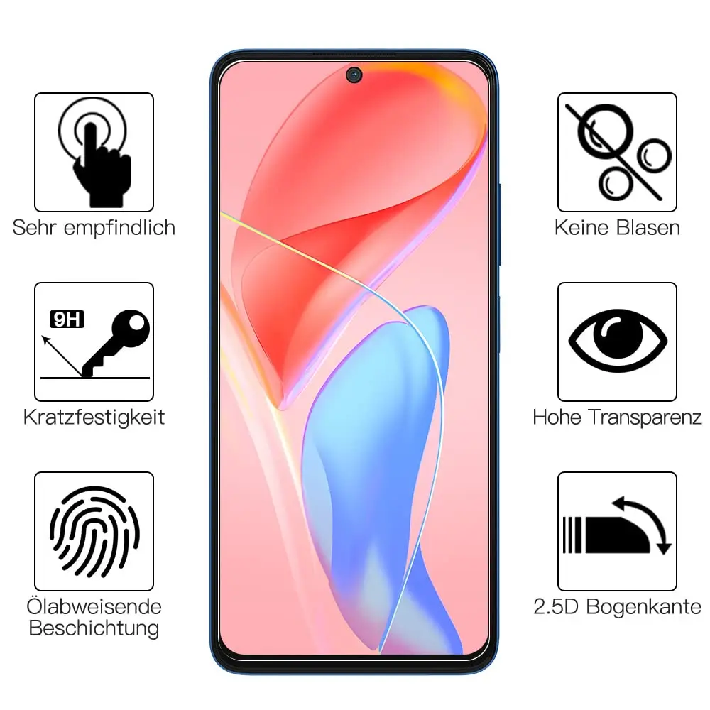 Screen Protector For XIAOMI POCO X4 Pro 5G, Tempered Glass HD 9H Transparent Clear Anti Scratch Case Friendly High Aluminum