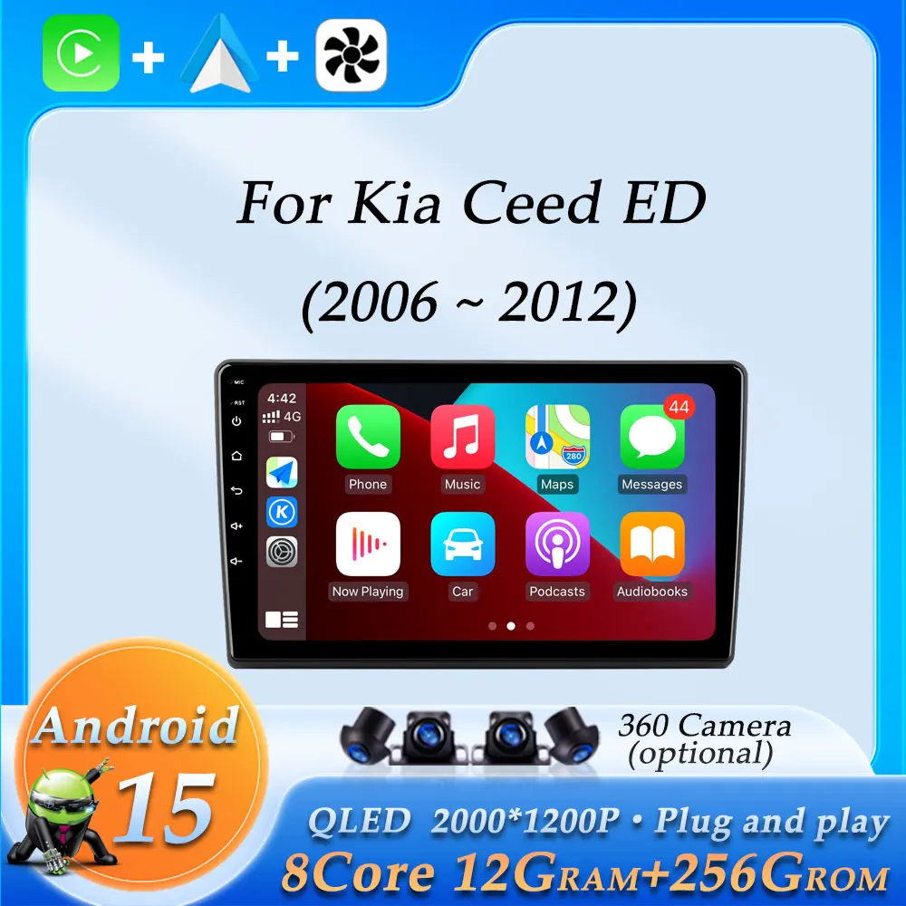 

Car Radio Audio Video Multimedia Player for Kia Ceed ED 2006 - 2012 Wireless CarPlay DSP Stereo GPS Navigation Split Screen BT