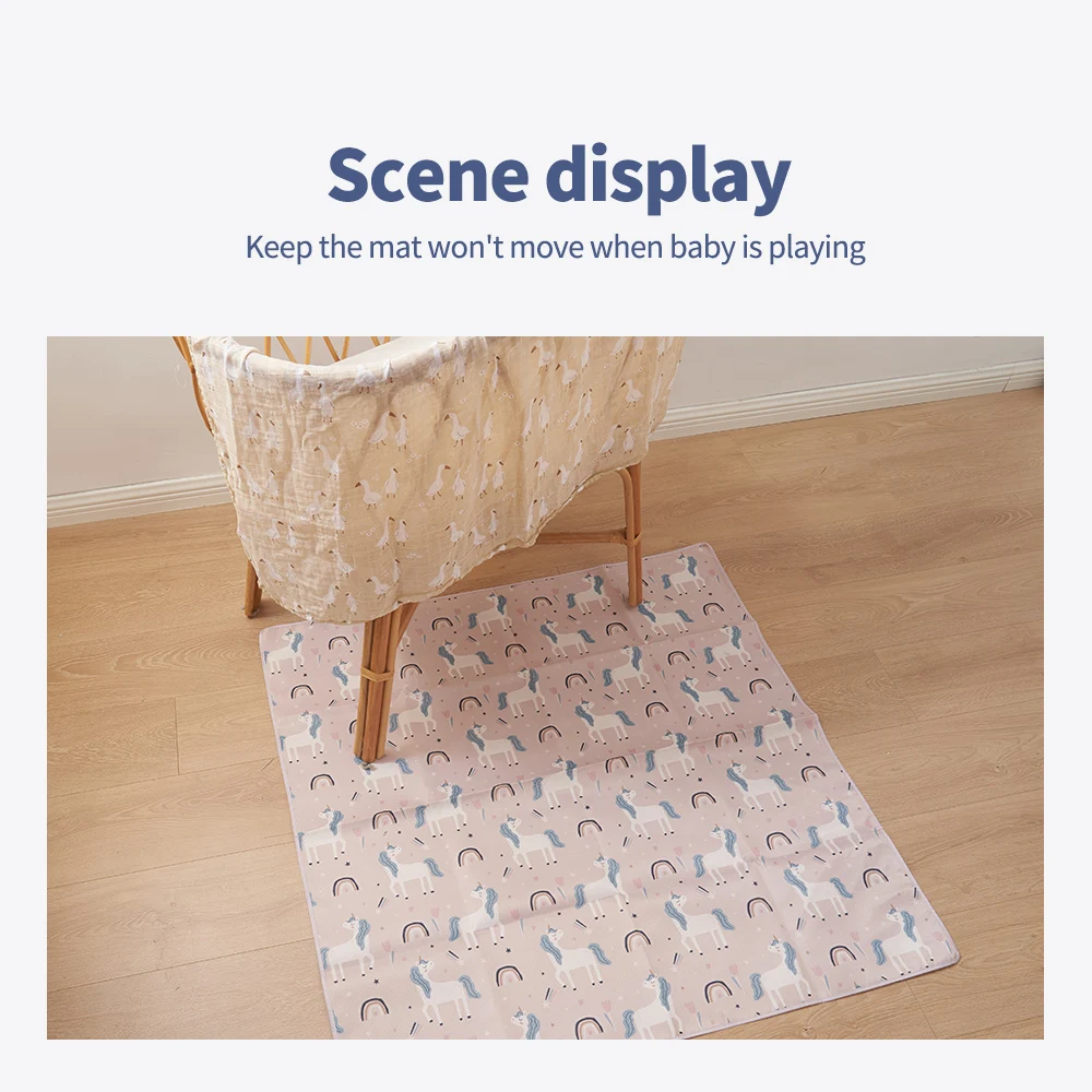 Kangobaby # Mi vida suave #   Estera antideslizante para niños, esteras de juego Splat impermeables plegables para escalar, 110x110cm