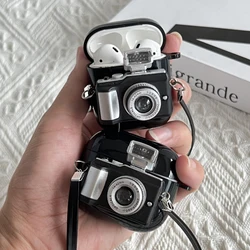 Cute 3D Camera With Strap Soft Silicone Protective Shell Case For Airpods Pro 1st 2nd Case For Air pods 3 Earphones Charging Box