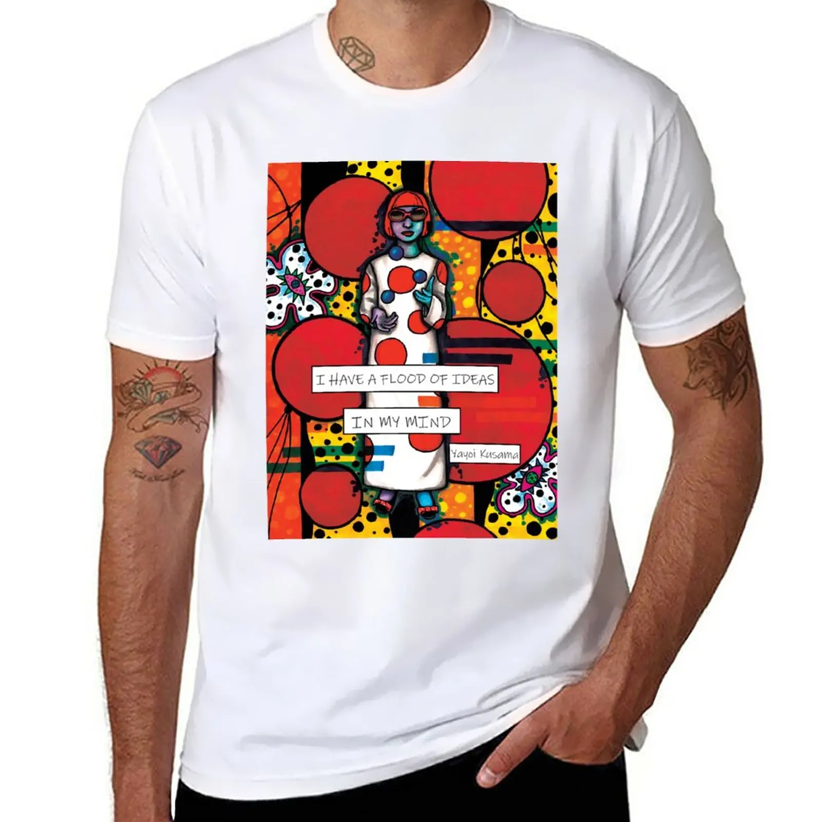 

New Yayoi Kusama T-Shirt korean fashion tops mens t shirt